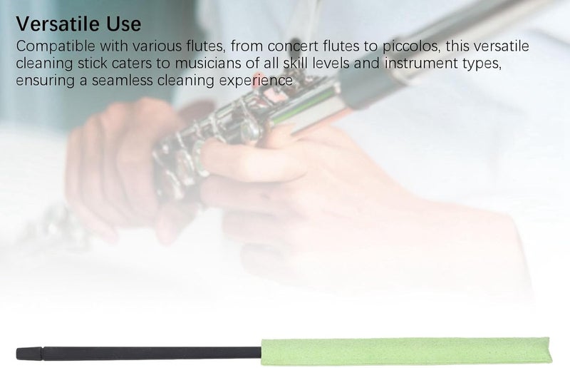 POCREATION Flute Cleaning Stick Fast Water Absorption, Premium ABS, Silicone Material, for Various Flutes and Piccolos, Portable Care Wand - Image 2